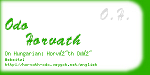 odo horvath business card
